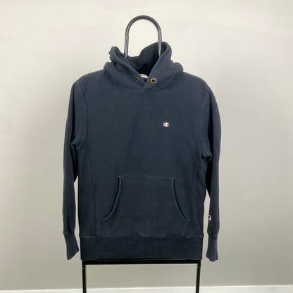 00s Champion Reverse Weave Hoodie Black Small