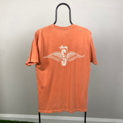00s Stussy T-Shirt Orange Medium