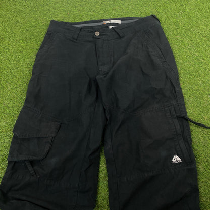 00s Nike ACG Cargo Trousers Joggers Black Medium