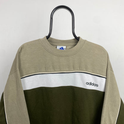 90s Adidas Sweatshirt Brown Small