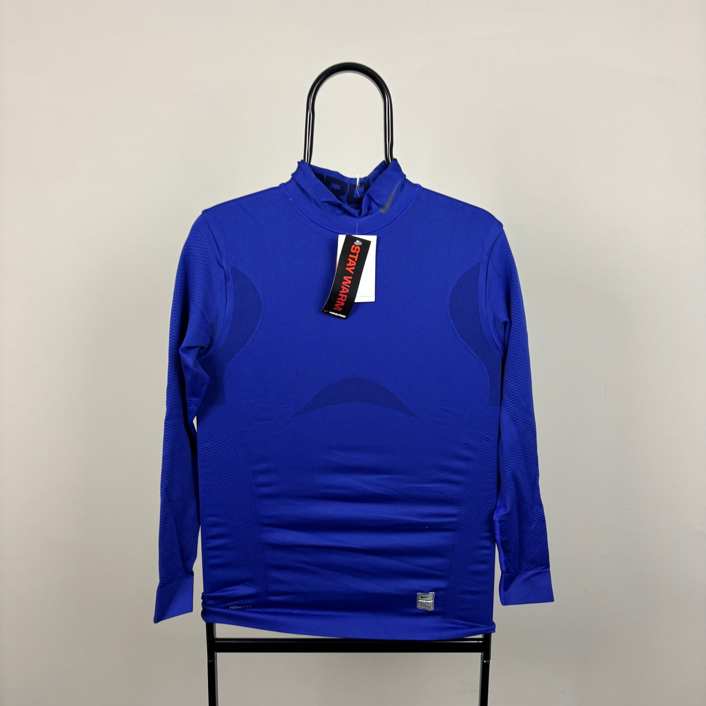 00s Nike Thermal Long Sleeve T-Shirt Blue Large