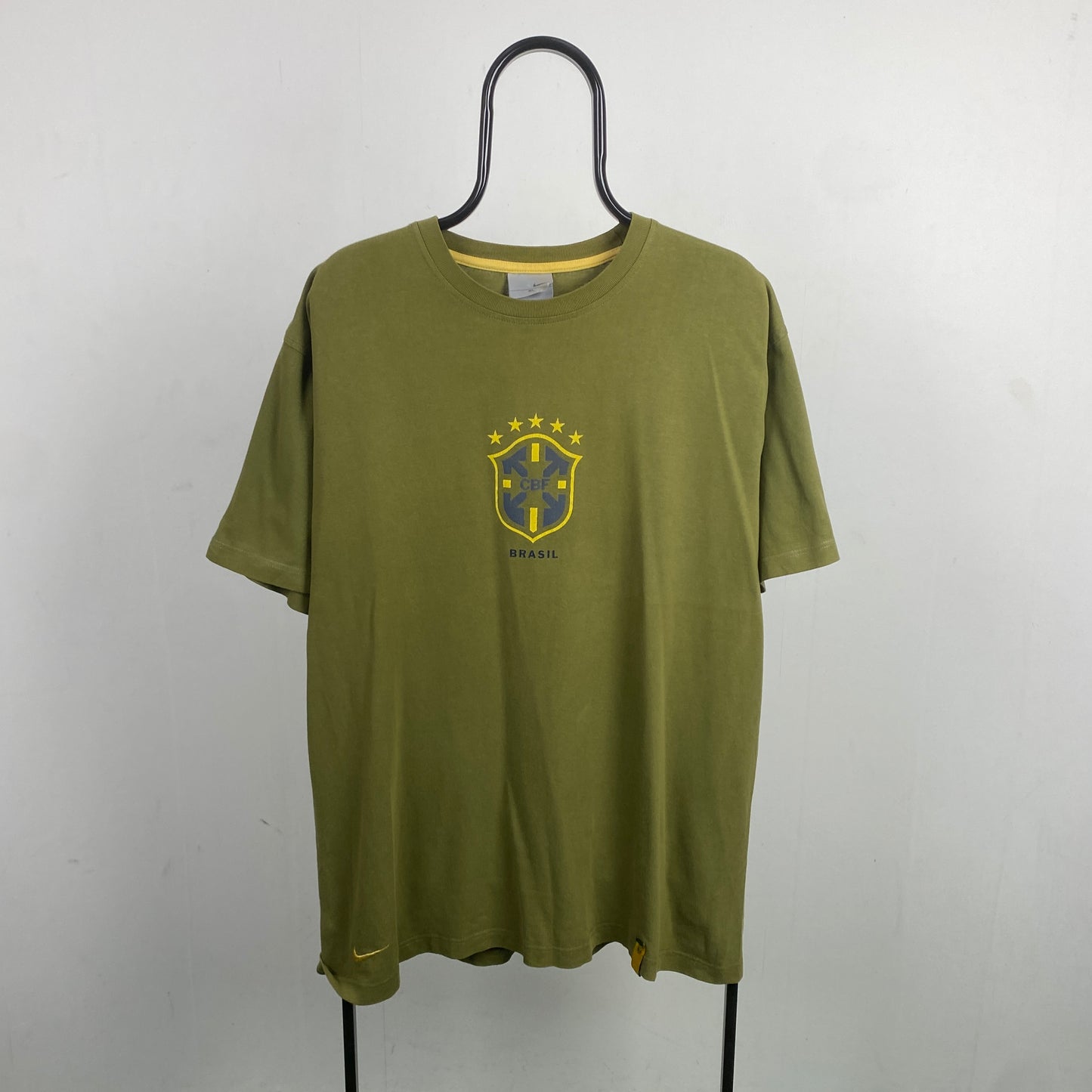 00s Nike Brazil T-Shirt Green XL