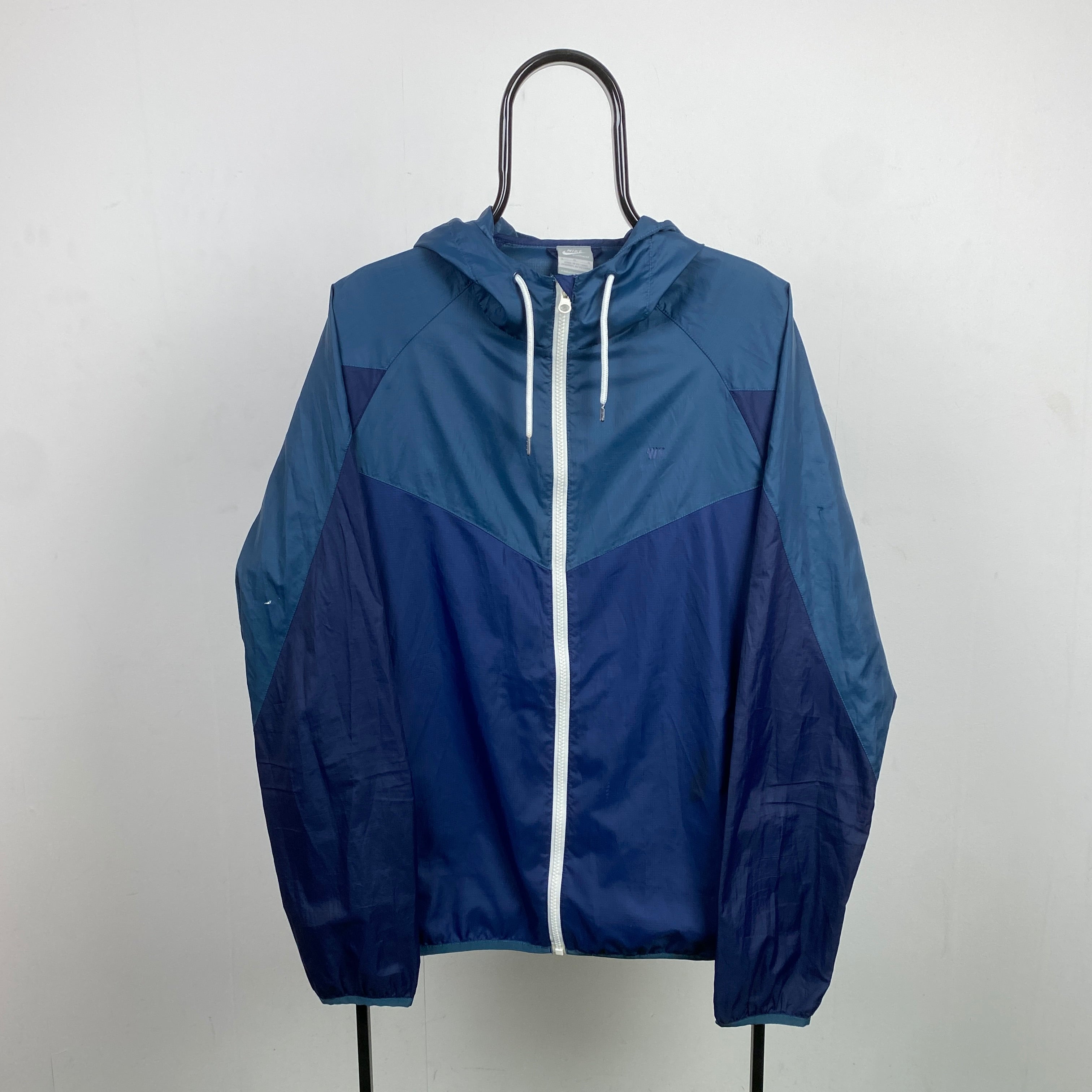 00s Nike Windbreaker Jacket Blue Large