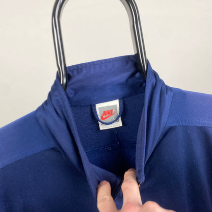 90s Nike Nylon Windbreaker Jacket Blue Large