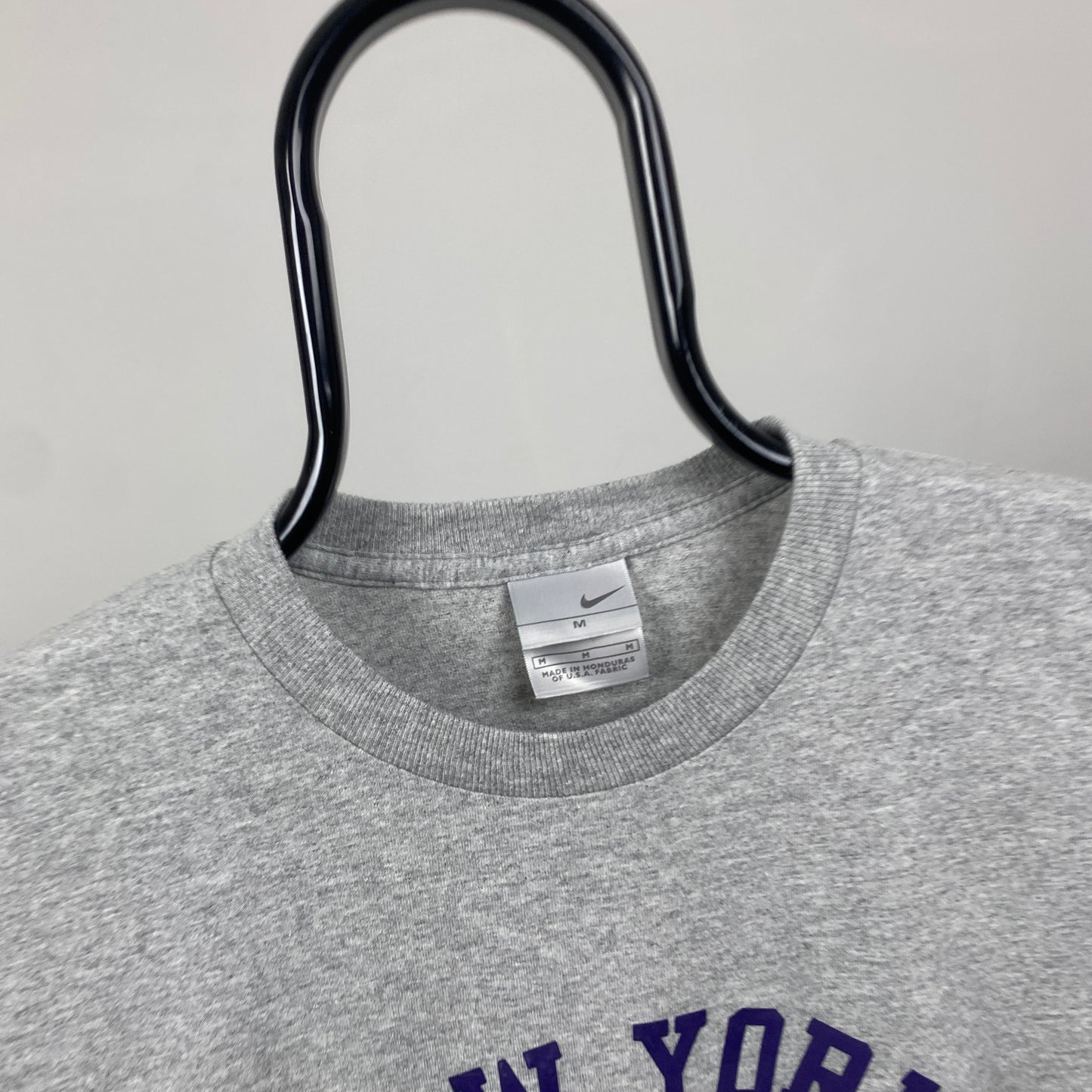 00s Nike New York Long Sleeve T-Shirt Grey Medium