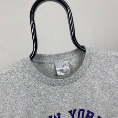 00s Nike New York Long Sleeve T-Shirt Grey Medium