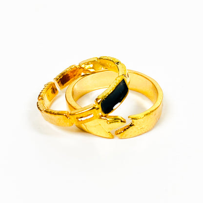 Retro Vintage Stack Ring Gold