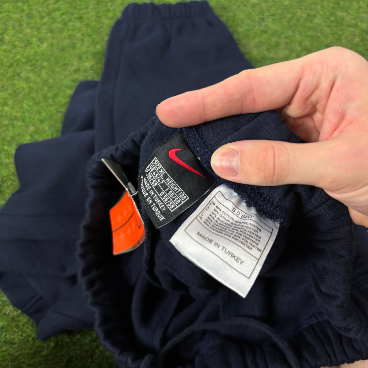 00s Nike Cotton Piping Joggers Blue XL