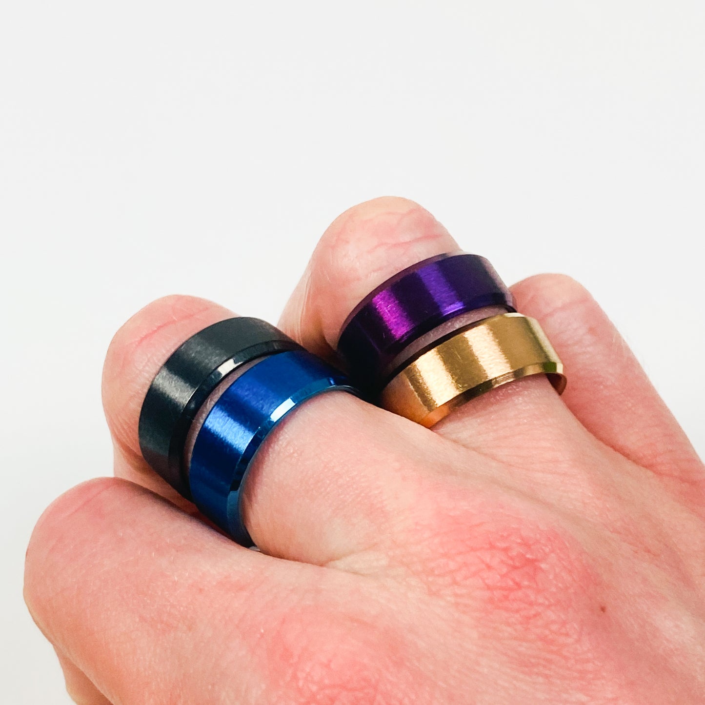 Vintage Band Ring Black Steel