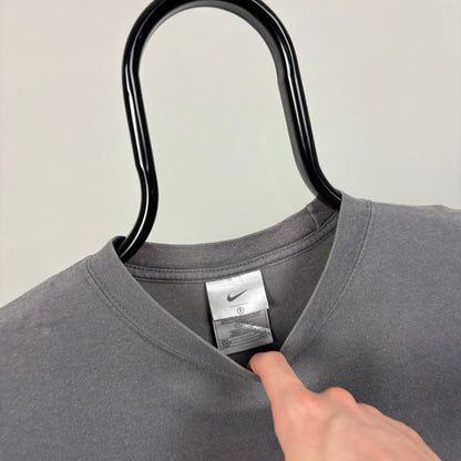 00s Nike Swoosh T-Shirt Grey Small