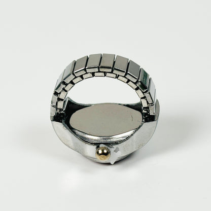 Retro Oval Watch Ring Adjustable Red