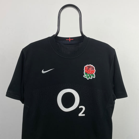 00s Nike England Rugby Shirt T-Shirt Black Medium