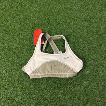 00s Nike Sports Bra T-Shirt Brown XS