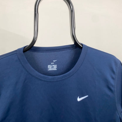00s Nike Dri-Fit Running T-Shirt Blue Medium
