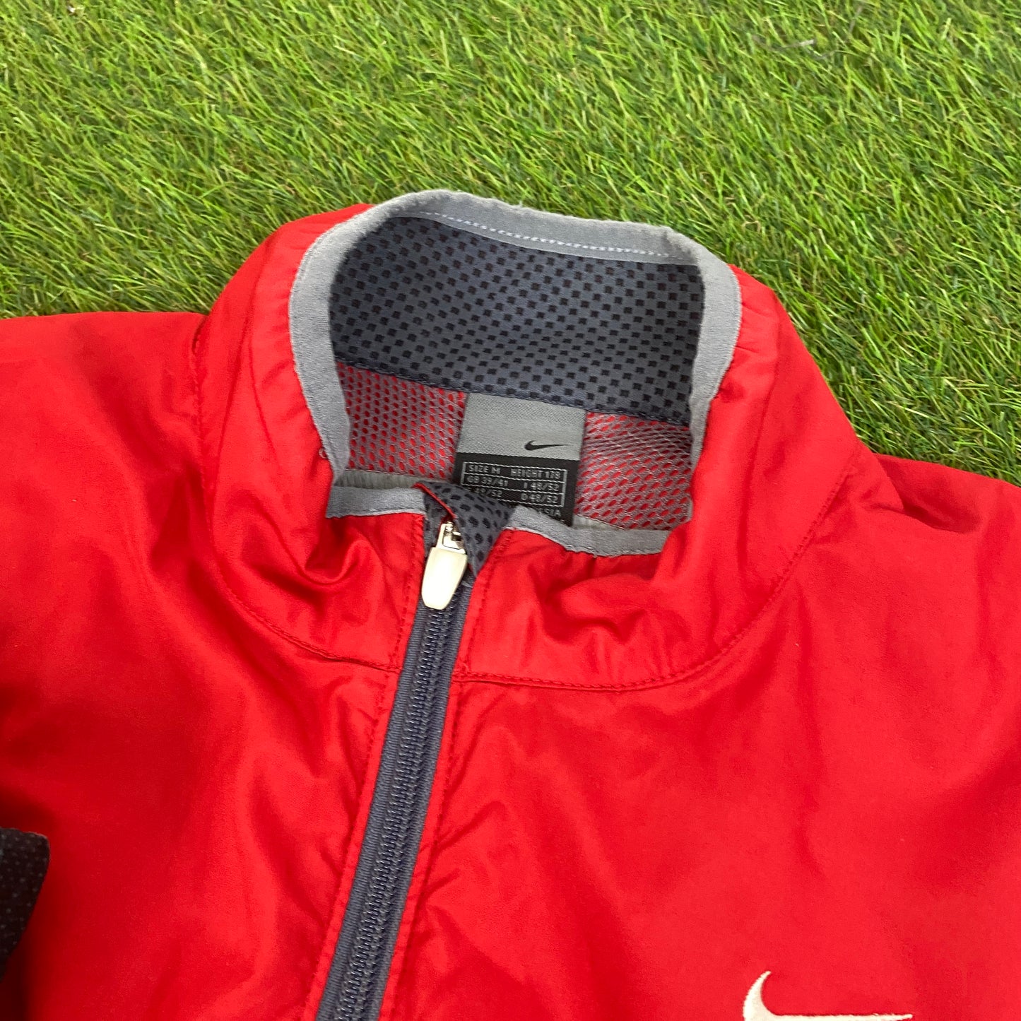 00s Nike Air Max Windbreaker Jacket + Joggers Set Red Black Medium