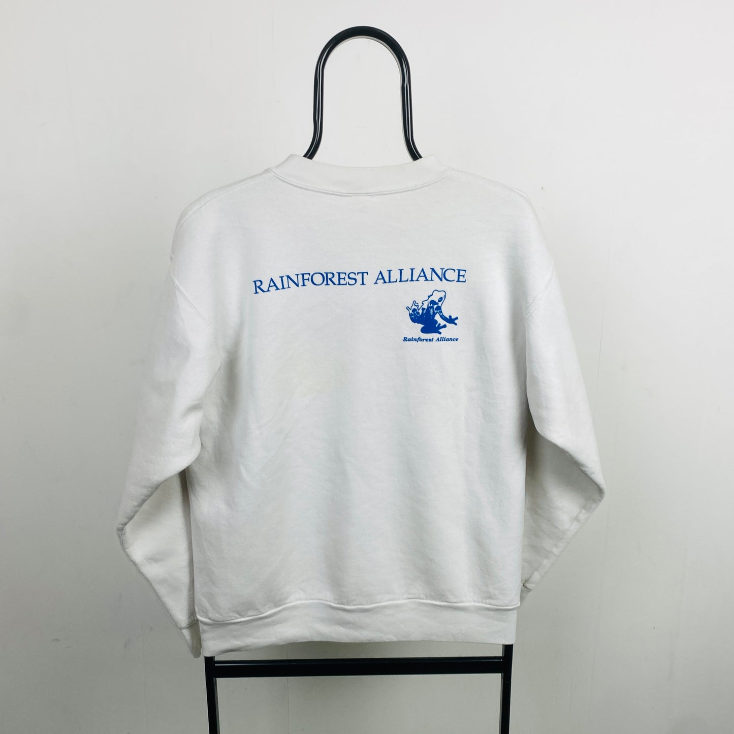 Retro 90s Hanes Rainforest Alliance Sweatshirt White Large