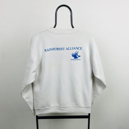 Retro 90s Hanes Rainforest Alliance Sweatshirt White Large