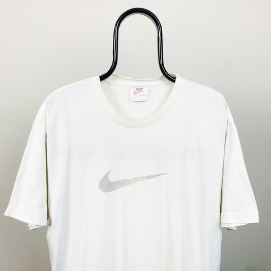 90s Nike Swoosh T-Shirt White Large