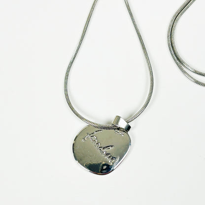 Vintage Owl Necklace Silver