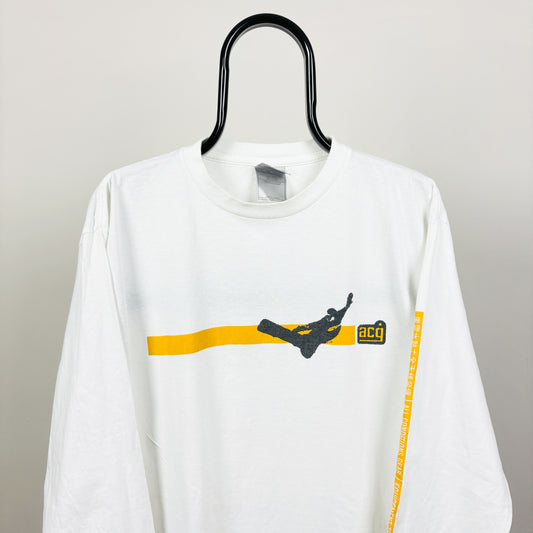 00s Nike ACG Snowboarding Long Sleeve T-Shirt White Medium