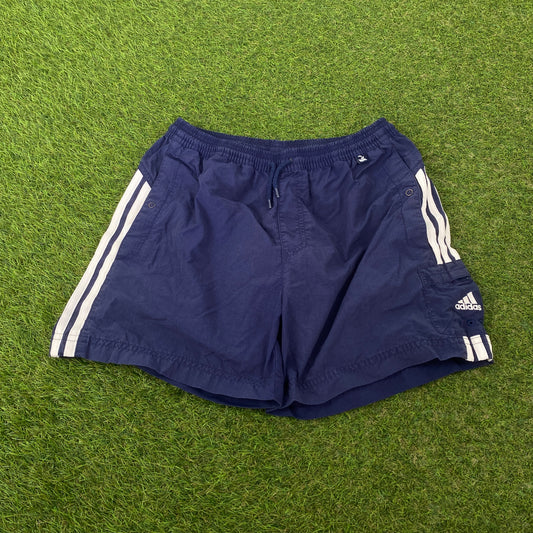 00s Adidas Swim Shorts Blue Small