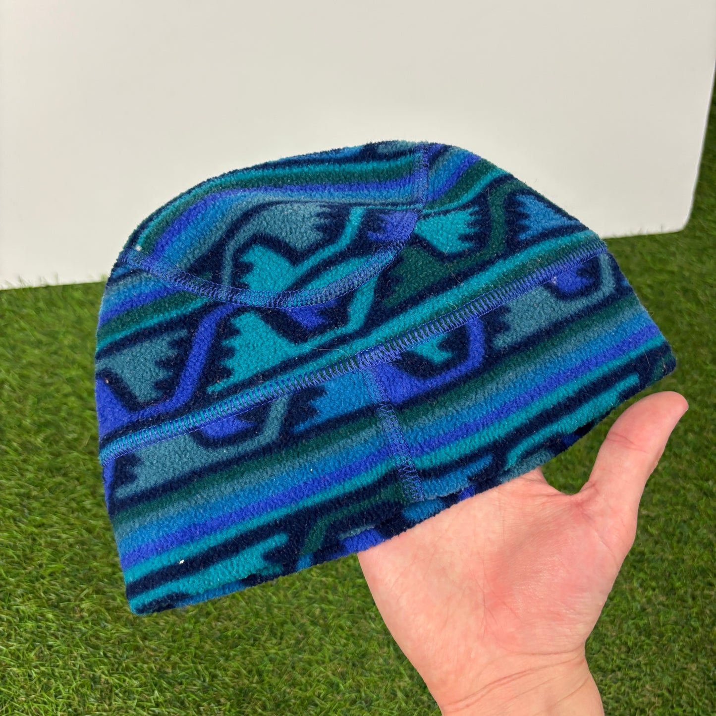 90s Patagonia Synchilla Fleece Beanie Hat Blue