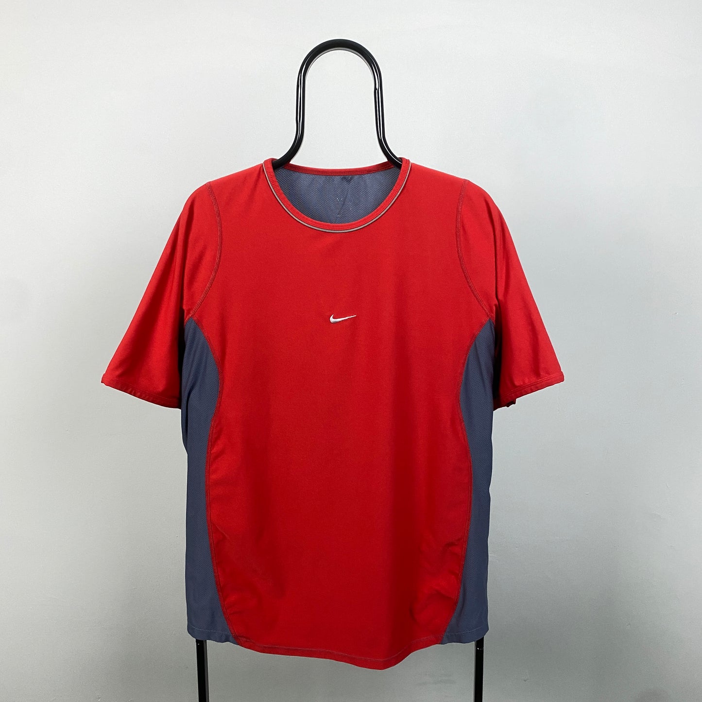 00s Nike Centre Swoosh T-Shirt Red Large