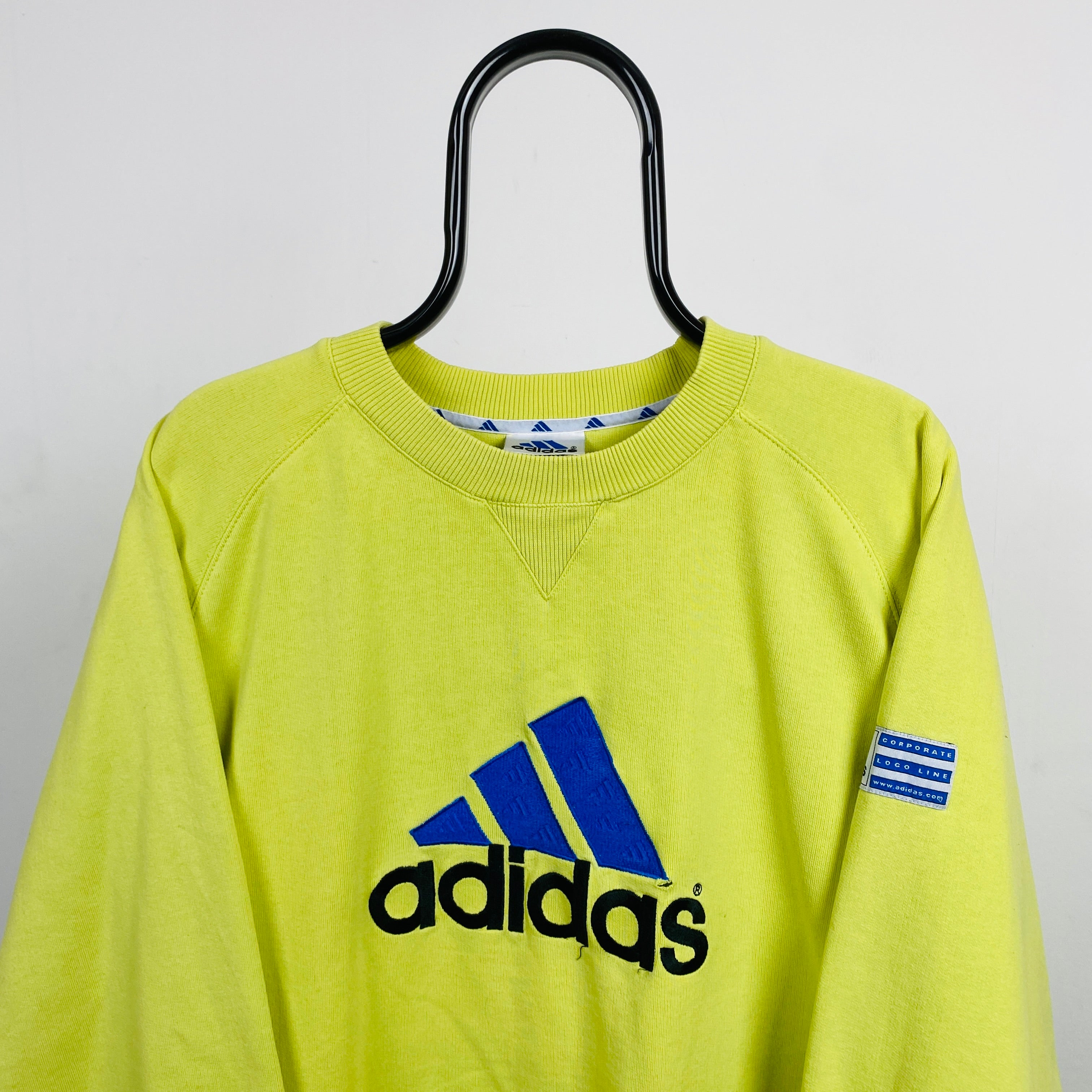 Vintage adidas sweatshirt yellow Clearance