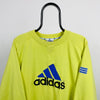 90s Adidas Sweatshirt Yellow Medium