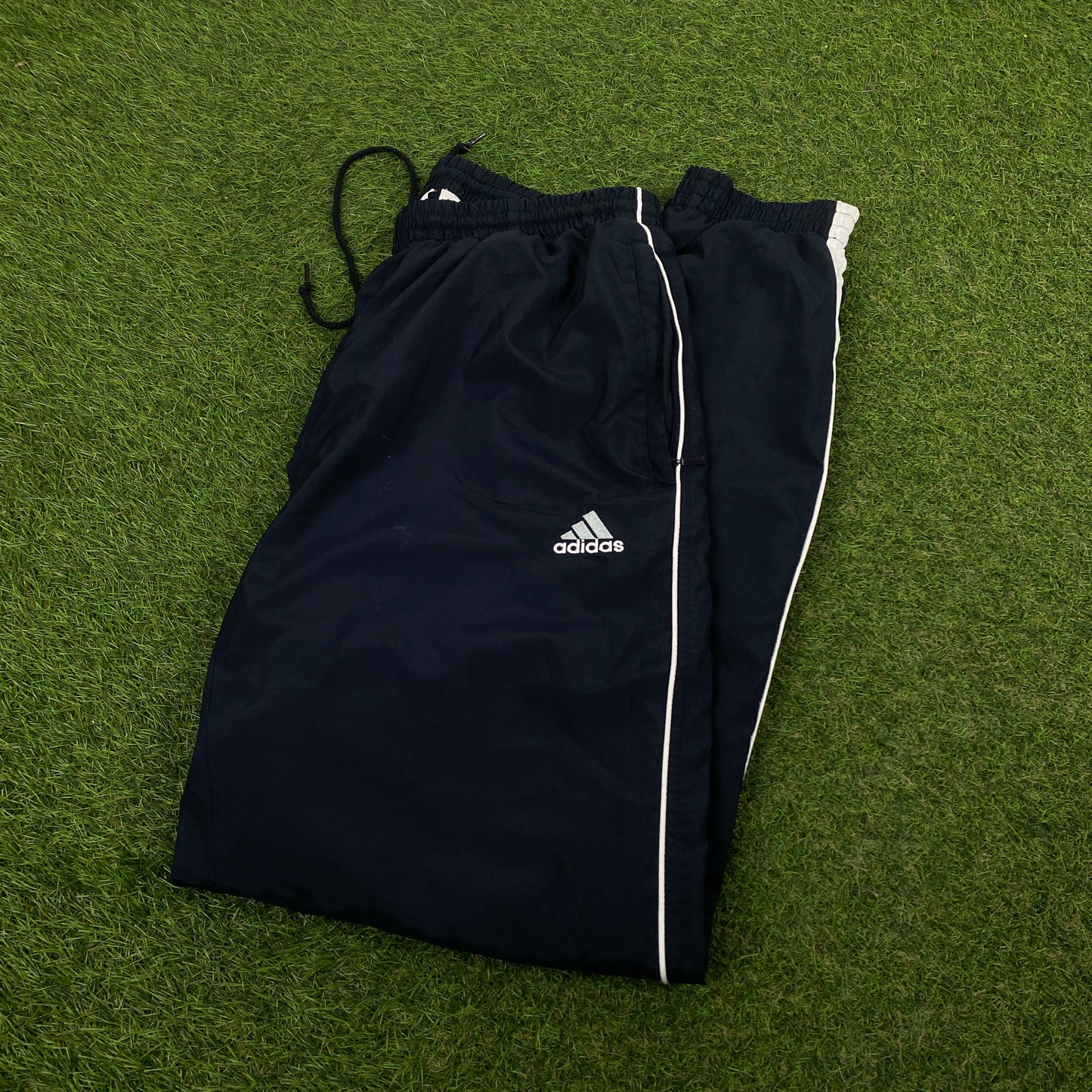 00s Adidas Piping Joggers Blue Large