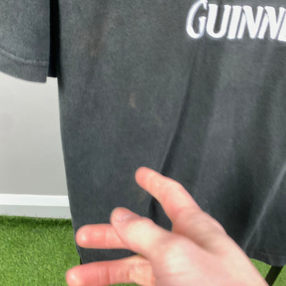 00s Guinness England Rugby Shirt T-Shirt Black XXL/3XL