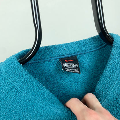 90s Nike Deep Pile Fleece Sweatshirt Blue Medium