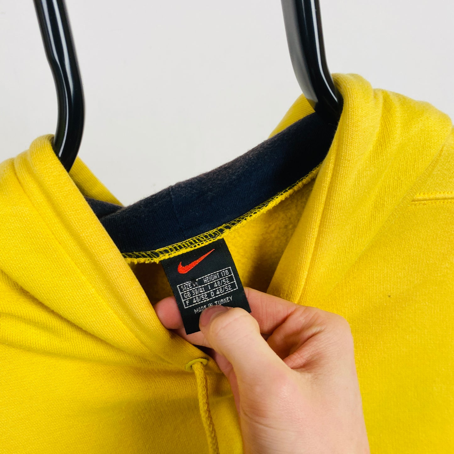 90s Nike Heavyweight Hoodie Yellow XL