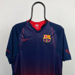 00s Nike Barcelona Football Shirt T-Shirt Blue Medium