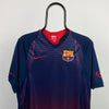 00s Nike Barcelona Football Shirt T-Shirt Blue Medium