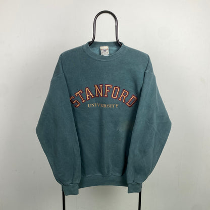 Retro 90s Stanford University Sweatshirt Green Small