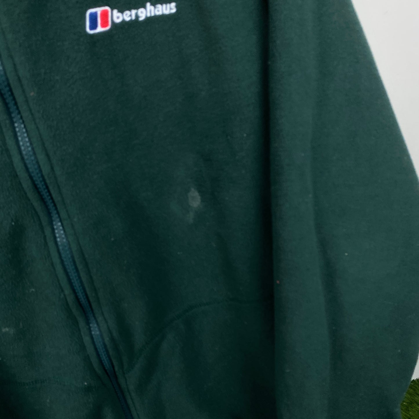 00s Berghaus Fleece Sweatshirt Green XXL