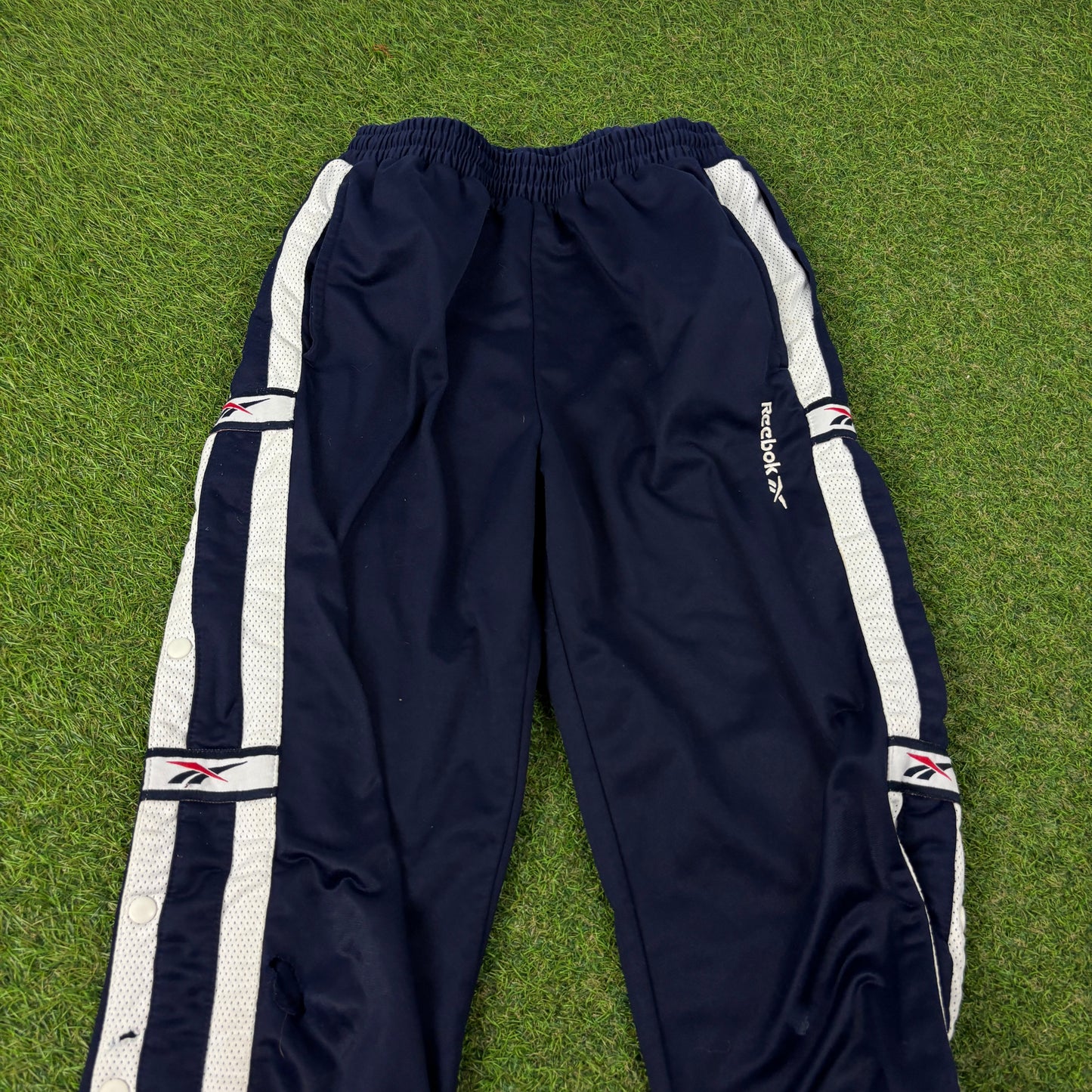 90s Reebok Popper Joggers Blue Small