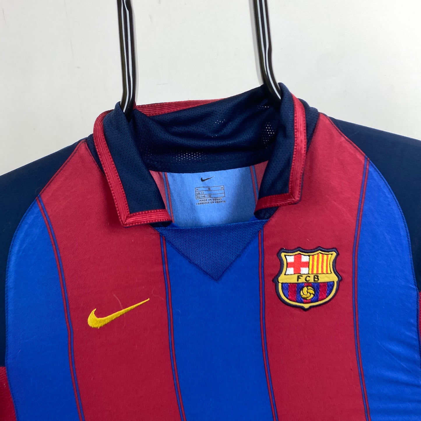 90s Nike Barcelona Football Shirt T-Shirt Red XS