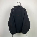 90s Nike Reversible Sidewinder Fleece Coat Jacket Black XL
