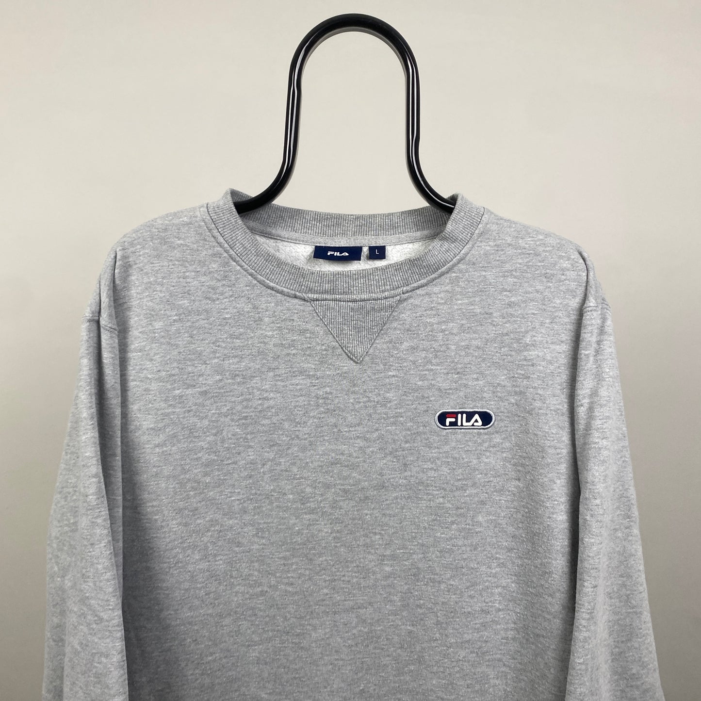 00s Fila Sweatshirt Grey Large