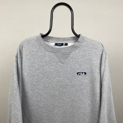 00s Fila Sweatshirt Grey Large