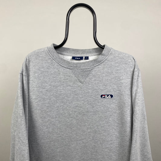 00s Fila Sweatshirt Grey Large