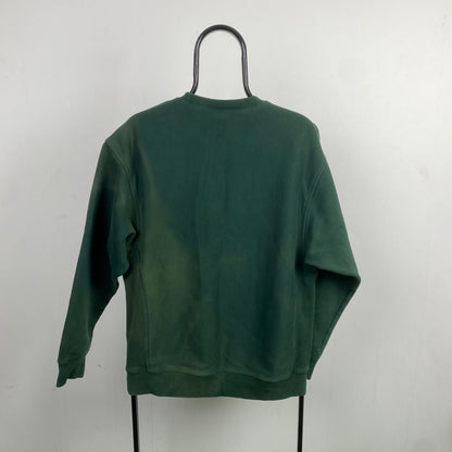 Retro Carhartt Workwear Sweatshirt Green Large