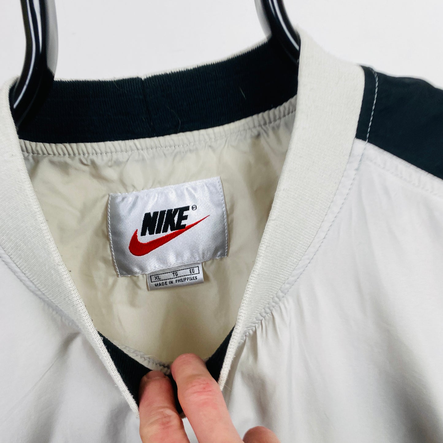 90s Nike Windbreaker Jacket White XL