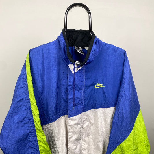 90s Nike Challenge Court Windbreaker Jacket Blue XL
