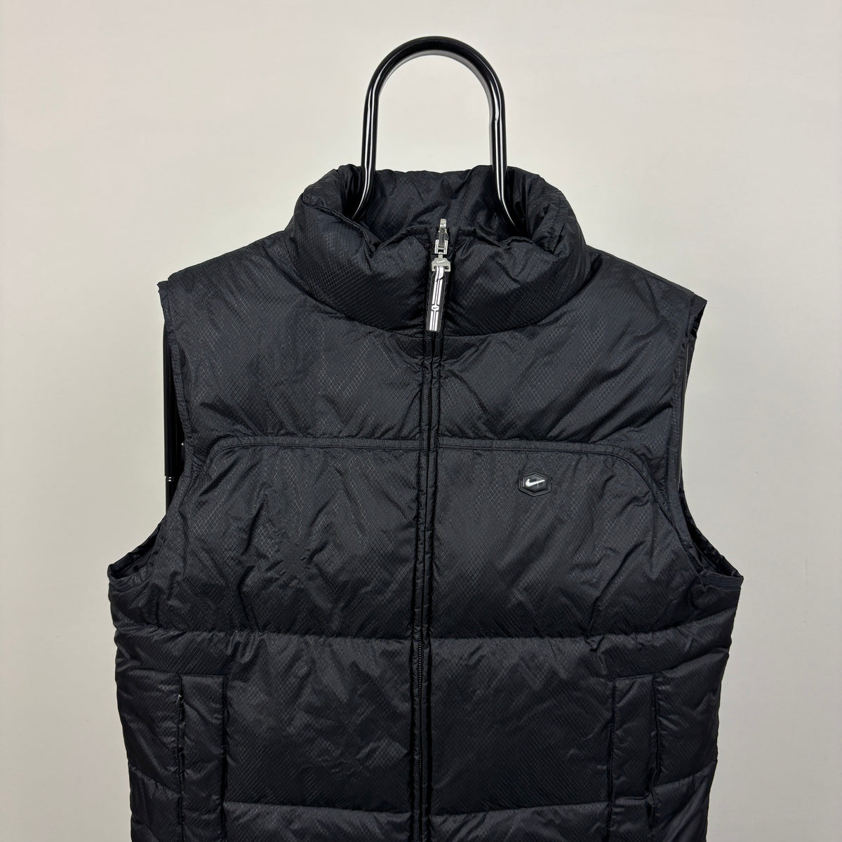 00s Nike Hex Puffer Gilet Jacket Black Medium