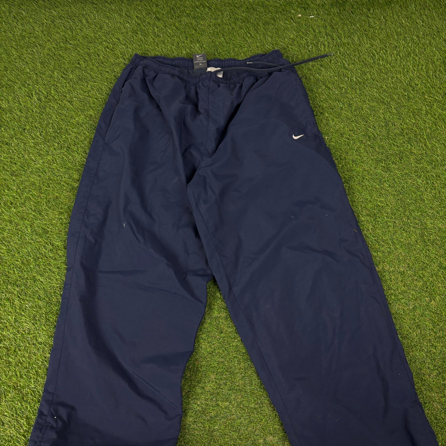 00s Nike Piping Windbreaker Tracksuit Set Jacket + Joggers Brown XL