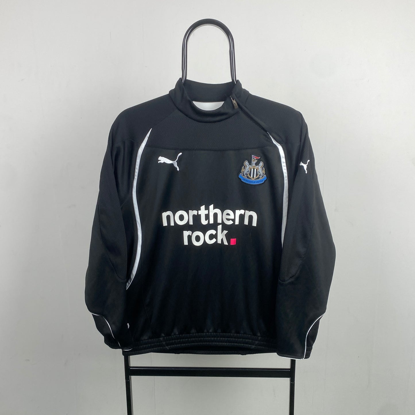 Retro Puma Newcastle Football Sweatshirt Black Small