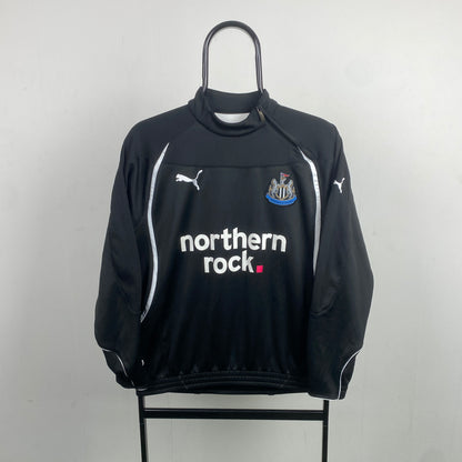 Retro Puma Newcastle Football Sweatshirt Black Small